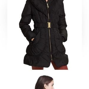 Betsy Johnson Belted Puffer Coat